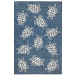 Liora Manne Carmel 4.83 W X 7.5 L Navy Blue Casual Polypropylene Area Rug