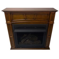 Comfort Glow Savannah 46 in. W 1350 sq ft Oak Bookcase Gas Ventless Fireplace w/Remote