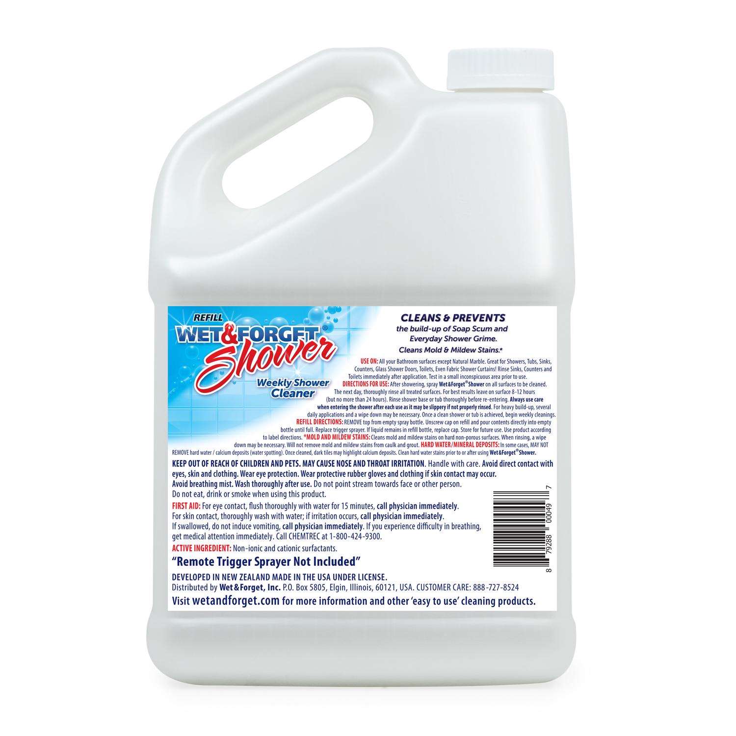 WET AND FORGET Shower Cleaner 64oz Vanilla Clear 