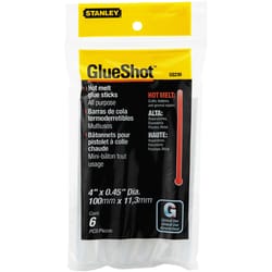 Stanley 0.5 in. D X 4 in. L Glue Sticks Clear 6 pk