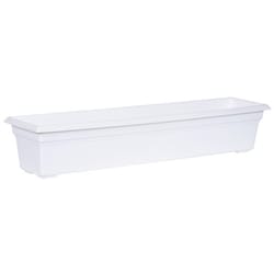 Novelty 6.5 in. H X 8 in. W X 36 in. D X 36 in. D Plastic Countryside Flower Box White