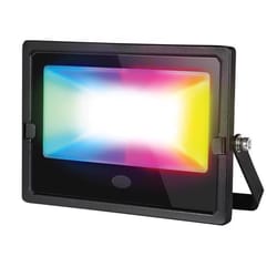 Feit Color Caster Black Plug In/Remote 30 W LED Floodlight 1 pk