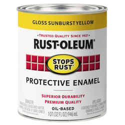 Rust-Oleum Stops Rust Indoor and Outdoor Sunburst Yellow Rust Prevention Paint 1 qt
