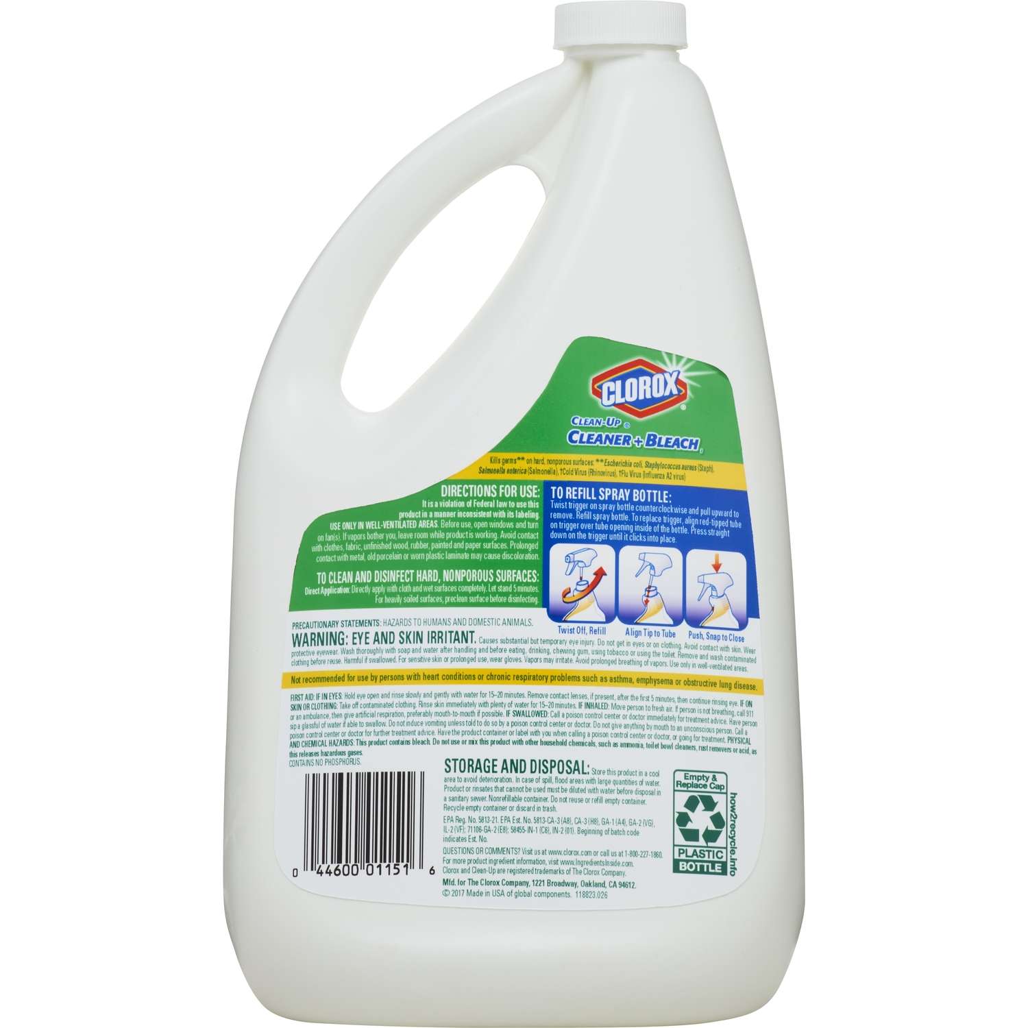 Clorox Clean-Up Cleaner Plus Bleach Spray Case