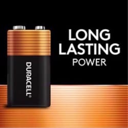 Duracell Coppertop 9-Volt Alkaline Batteries 2 pk Carded