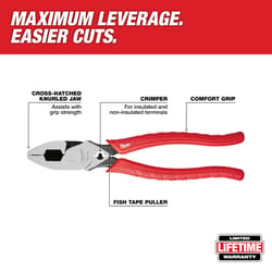 Milwaukee 9 in. Forged Alloy Steel High Leverage Linesman Pliers