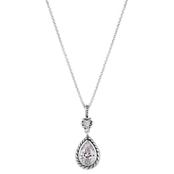 Montana Silversmiths Women's Leading Light Crystal Teardrop Silver Necklace