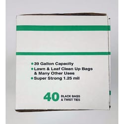 Primrose Plastics 39 gal Lawn and Leaf Bags Twist Ties 40 pk