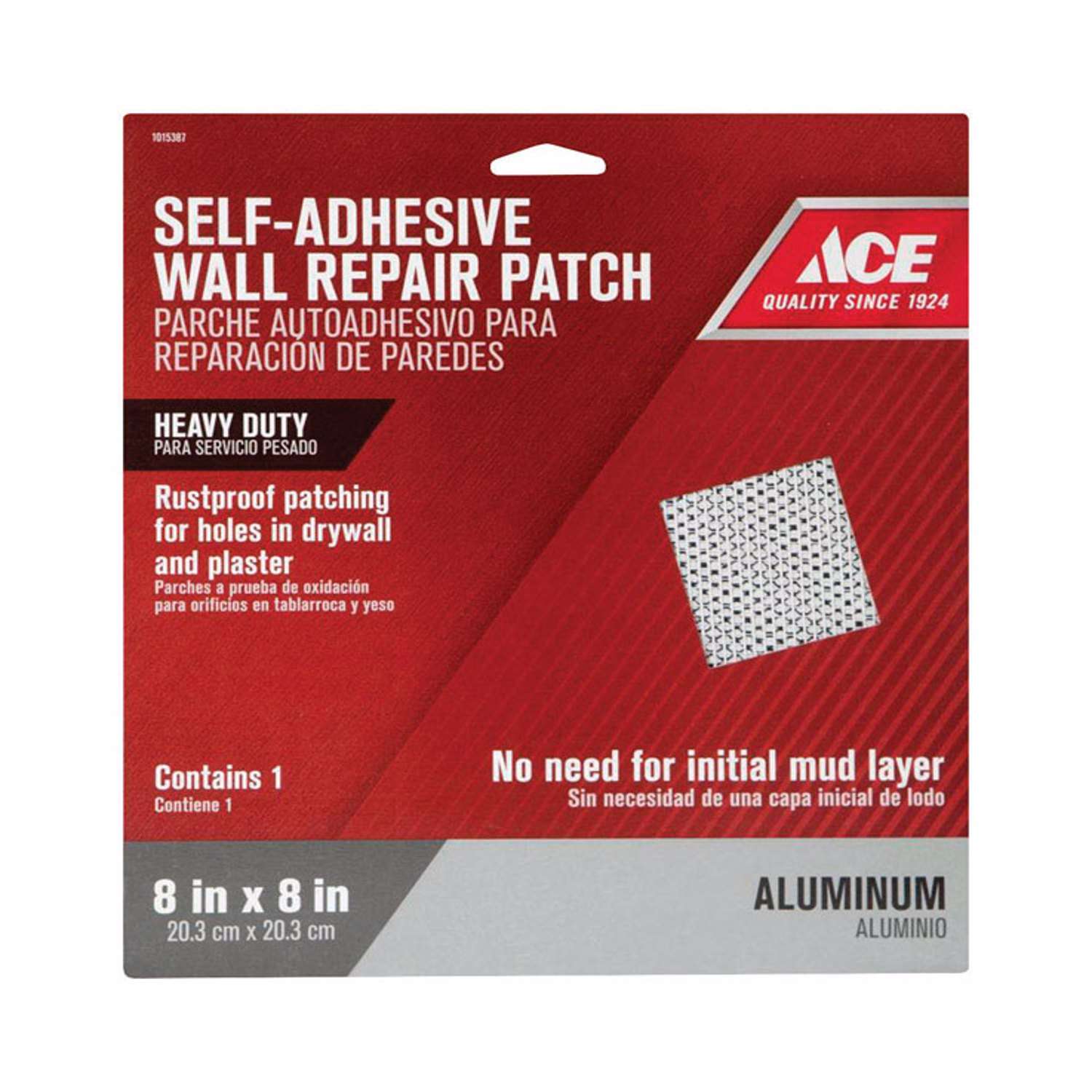 Ace 8 in. L X 8 in. W Reinforced Aluminum White Self Adhesive Wall