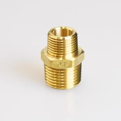 ATC 1/2 in. MPT 3/8 in. D MPT Brass Reducing Hex Nipple
