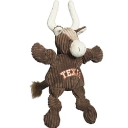 HuggleHounds Knottie Multicolored Plush Texas Longhorn Squeaky Dog Toy Small 1 pk