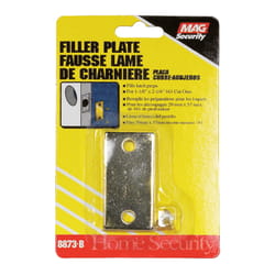 Prime-Line Brass Plated Gold Steel Door Filler Plate 1 pk