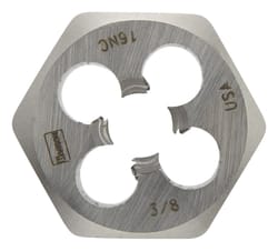 Irwin Hanson High Carbon Steel SAE Hexagon Die 3/8 in. 1 pc