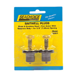 Seachoice Stainless Steel 5/8 in. W Deck and Baitwell Plugs 1 pk