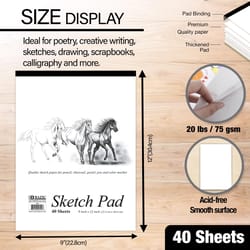 Bazic Products 9 in. W X 12 in. L Sketch Pad 40 sheet