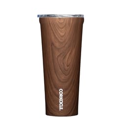 Corkcicle Origins 24 oz Walnut Wood BPA Free Insulated Tumbler