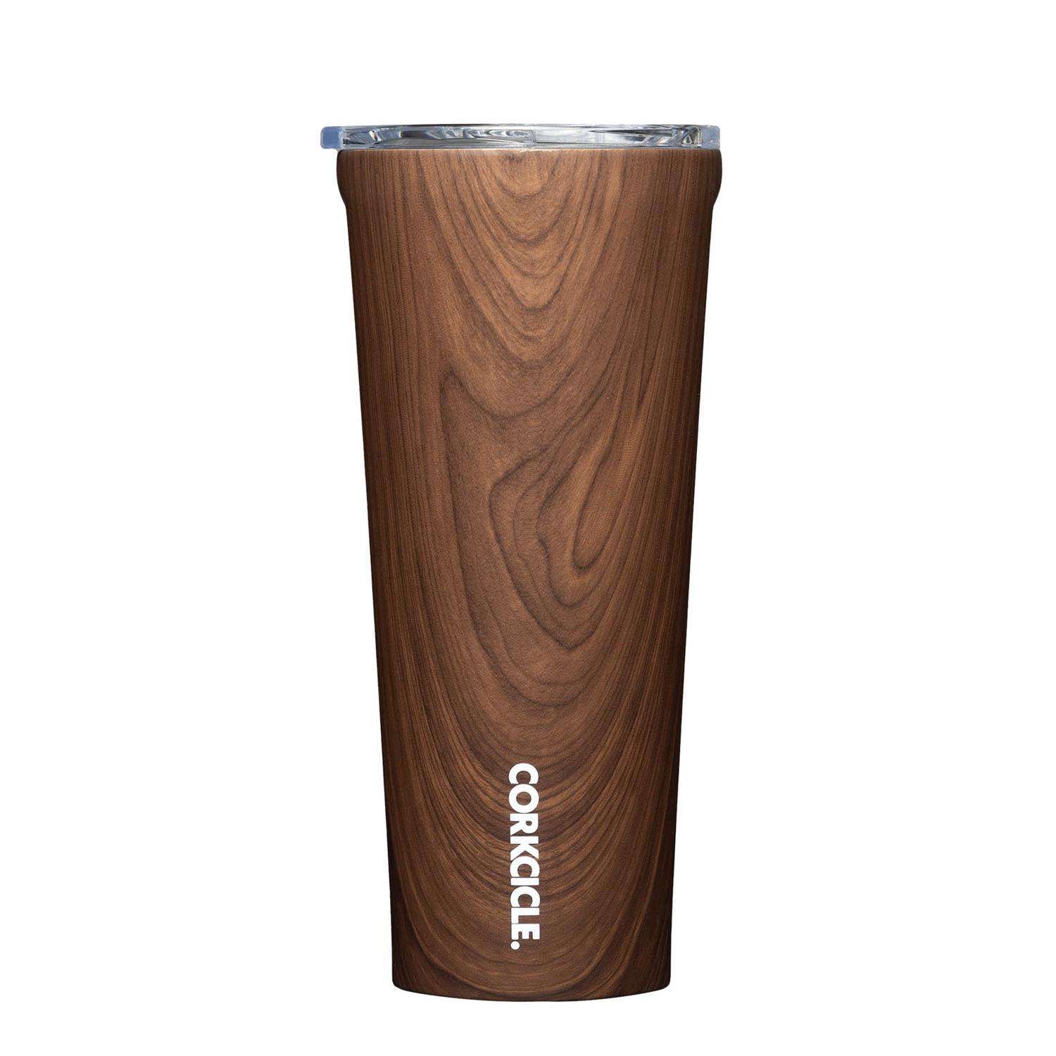Corkcicle Origins 24 oz Walnut Wood BPA Free Insulated Tumbler Ace