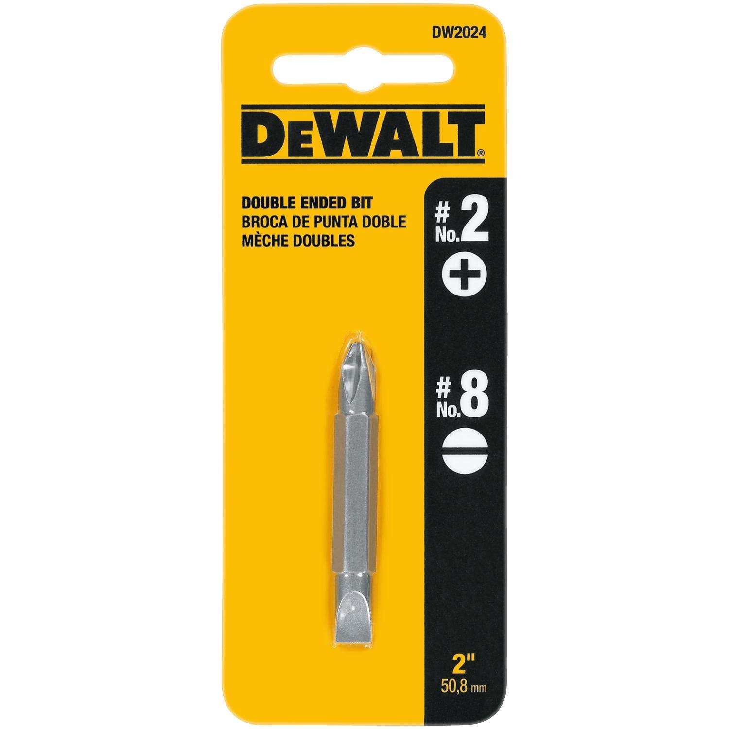 DeWalt Phillips/Slotted 2/8 x 2 in. L DoubleEnded Screwdriver Bit