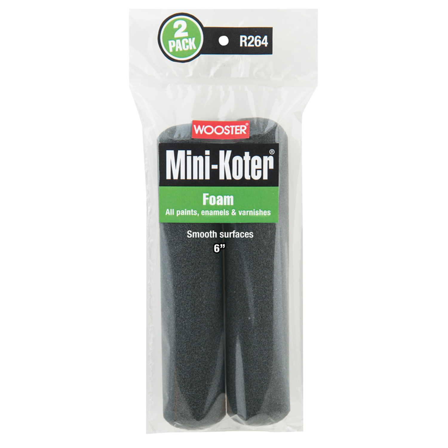 Photos - Putty Knife / Painting Tool Wooster Mini-Koter Foam 6 in. W Mini Paint Roller Cover 2 pk R264-6