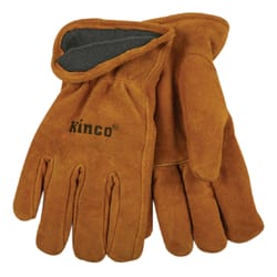 Kinco Men's Outdoor Cowhide Leather Driver Work Gloves Gold L 1 pair