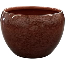 Robert Allen 3 in. D Steel Petite Braeburn Planter Sienna Haze