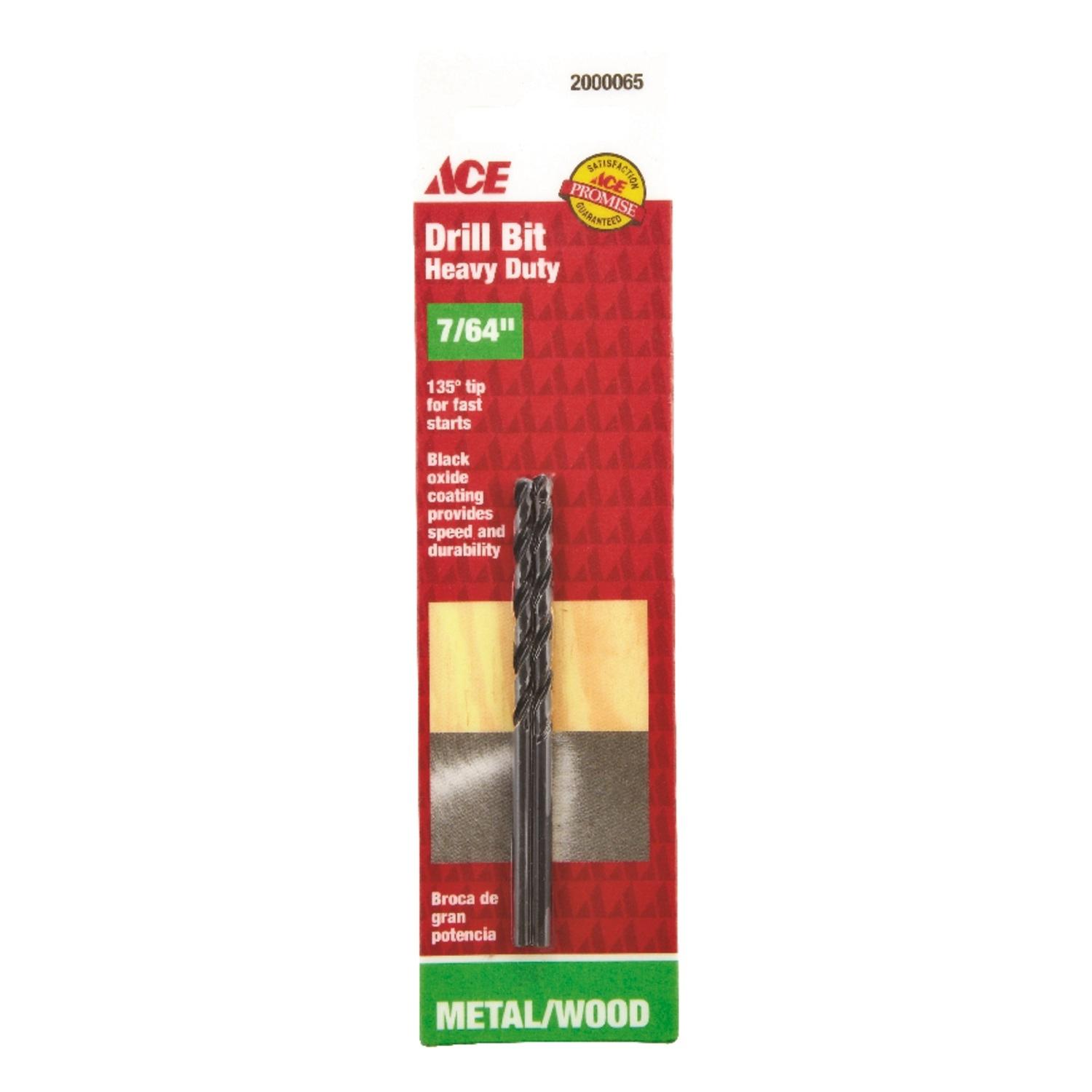 Ace 7/64 in. Black Oxide Drill Bit 2 pc