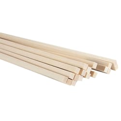Midwest Products 5/16 in. X 5/16 in. W X 2 ft. L Basswood Strip #2/BTR Grade