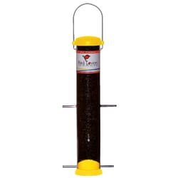 Droll Yankees Bird Lovers Finch 1 lb Polycarbonate Tube Bird Feeder 6 ports