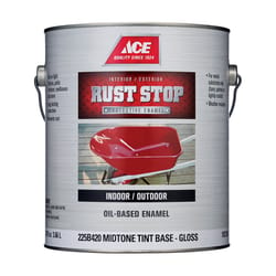Ace Rust Stop Indoor/Outdoor Gloss Midtone Base Oil-Based Enamel Rust Prevention Paint 1 gal