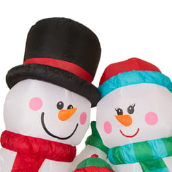 Glitzhome Snowman Family Decor 94.49 in. Inflatable