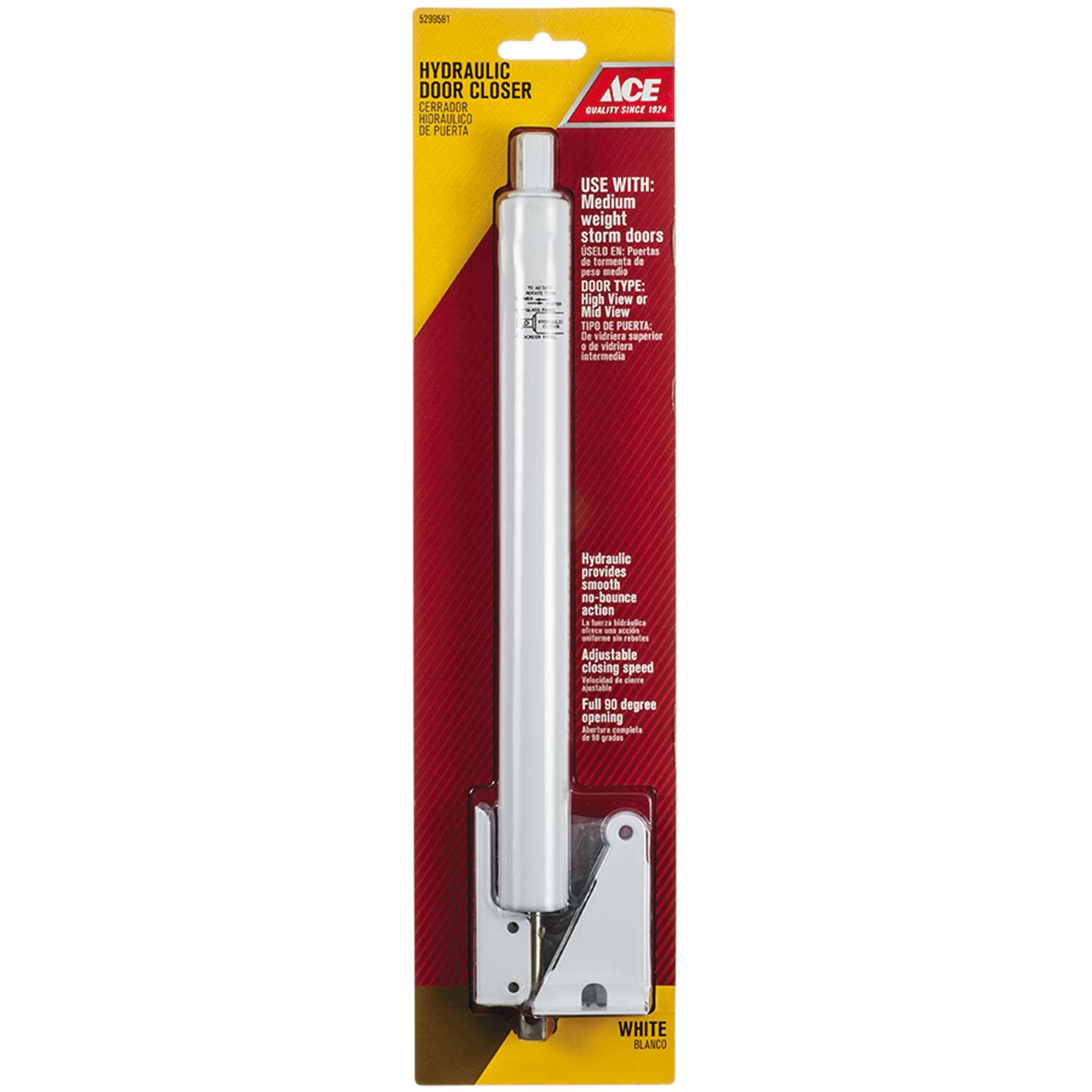 Ace Aluminum Aluminum Hydraulic Screen/Storm Door Closer Ace Hardware