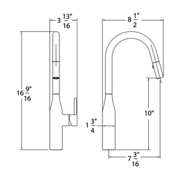 Huntington Brass One Handle Satin Nickel Pull-Down Kitchen Faucet