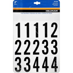 HILLMAN 2 in. Black Vinyl Self-Adhesive Number Set 0-9 35 pc