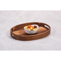 Kalmar Home Natural Acacia Wood Oval Serve Tray 1 pk