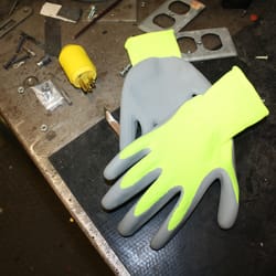 Midwest Quality Gloves L Nylon/Spandex/Nitrile Hi Vis Yellow Gloves