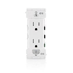 Leviton Lever Edge 15 amps 125 V Duplex White Tamper Resistant Outlet 5-15R 10 pk