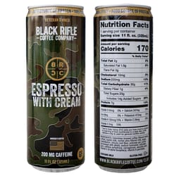 Black Rifle Coffee Company RTD Espresso w/Cream Espresso Coffee 1 pk