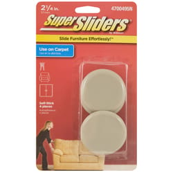 SuperSliders Beige 1-1/4 in. Adhesive Plastic Chair Glide 4 pk