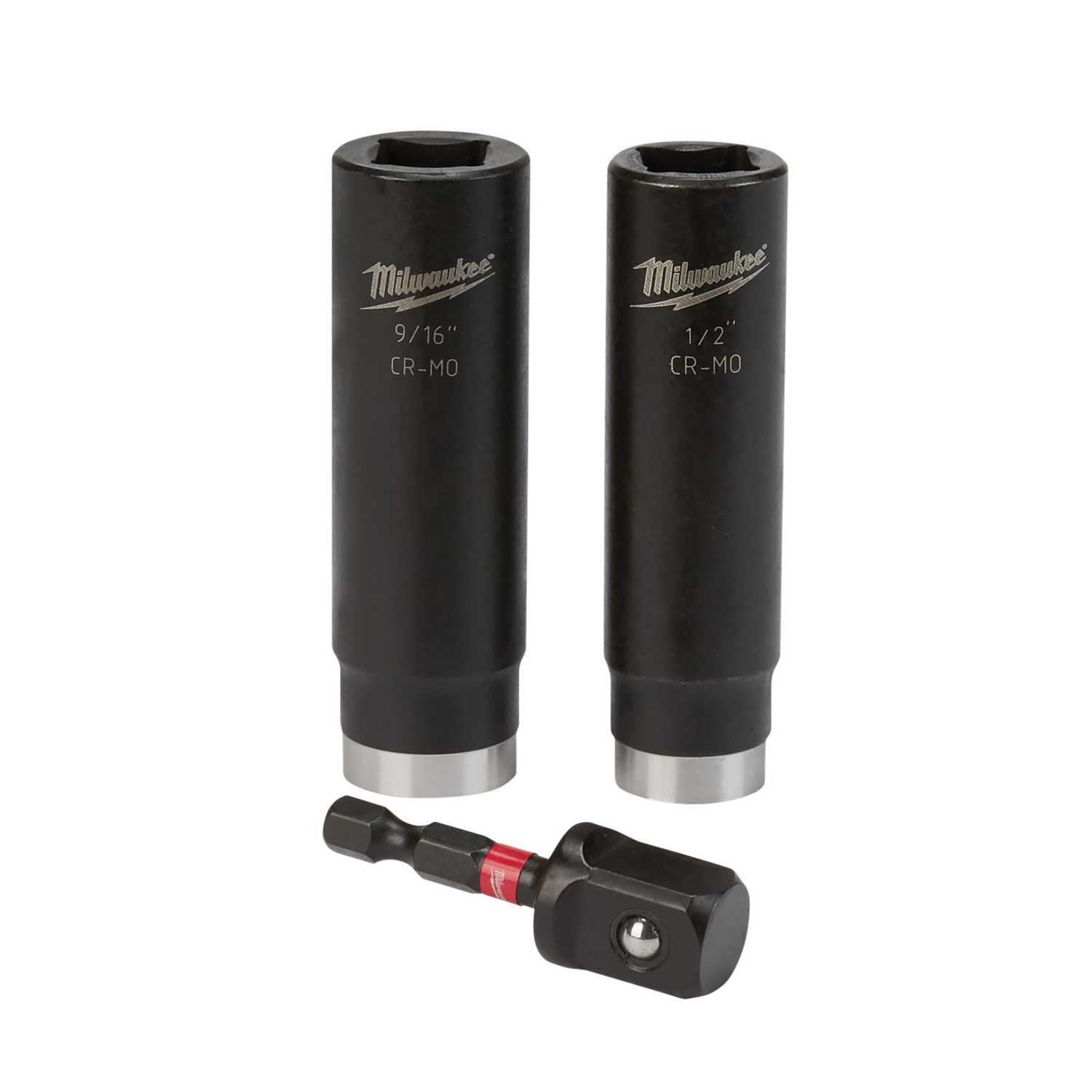 Milwaukee SHOCKWAVE 1/2 in. x 1/2 in. drive SAE 6 Point Style Deep ...