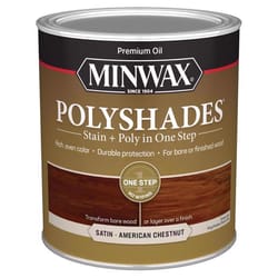 Minwax PolyShades Semi-Transparent Satin American Chestnut Oil-Based Stain/Polyurethane Finish 1 qt