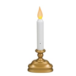 Xodus Innovations Antique Brass/White None Scent Window Candles Flameless Flickering Candle