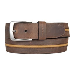 Wolverine Cotton/Leather Belt 1.5 in. W Brown