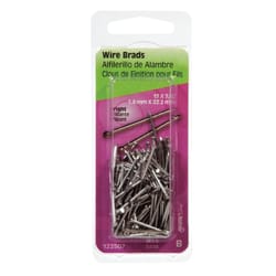 HILLMAN 17 Ga. X 7/8 in. L Bright Steel Brad Nails 1 pk 2 oz