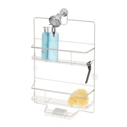 InterDesign 25 in. H X 16 in. W X 4 in. L Satin Silver Shower Caddy