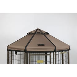 Pet Gazebo Polyester Kennel Cover Earth Taupe 60 in. H X 60 in. W X 60 in. D