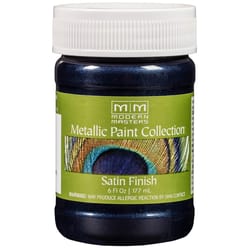 Modern Masters Satin Black Sapphire Water-Based Metallic Paint Exterior and Interior 6 oz