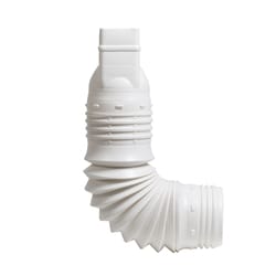 Amerimax Flex-A-Spout 3.75 in. H X 4 in. W X 16 in. L White Vinyl Flexible Downspout Extension