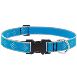 Lupine Pet Reflective Blue Diamond Nylon Dog Adjustable Collar