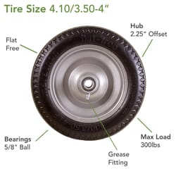 20x1.95 Flat Free Cart Wheels Compatible with rubbermaid Wheelbarrow  Wheels, 20 Flat Free Tires with 5/8 Bearing Replacement for rubbermaid  Cart