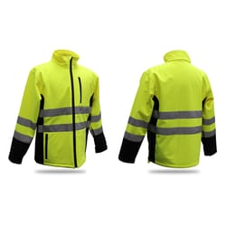 Boss Hi-Vis Yellow Polyester Rain Jacket XXL